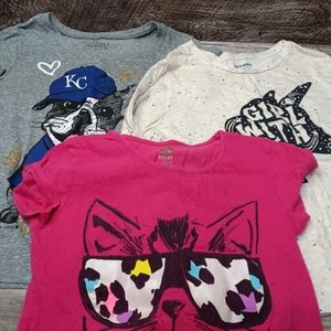 Bundle of Three Girls' Tee Shirts, Size 10/12 - Great Condition!